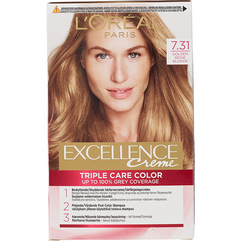 Loreal L'Oréal hårfarge 7.31 gylden beige blond
