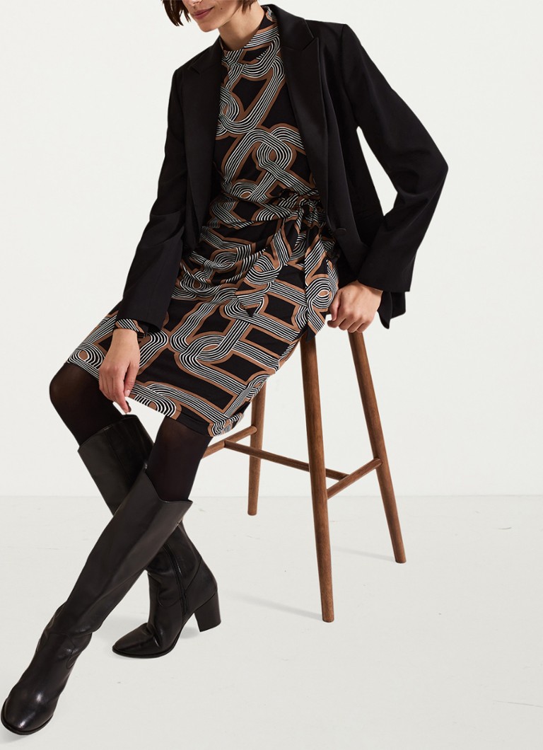 Rochie mini tricotată Phase Eight Margot cu imprimeu grafic