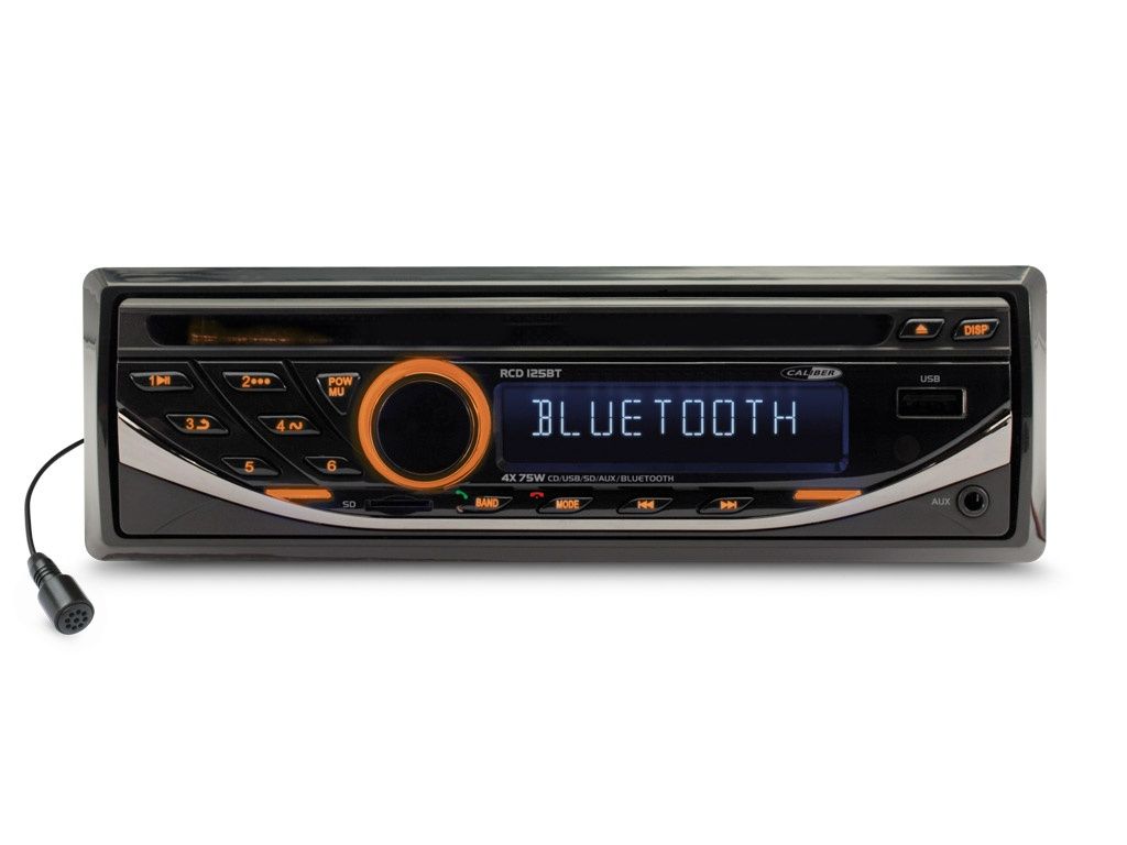 RCD123BT Car Radio - FM Radio mit Bluetooth, CD, USB, SD 4x 75watt - Schwarz