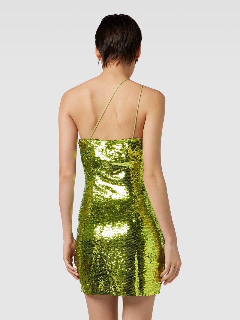 Cocktailkleid mit Pailletten Modell 'XTINA' in olivgrün