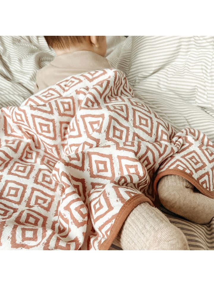 Emma&Noah Kuscheldecke in Weiß/ Rosa - (L)95 x (B)75 cm günstig kaufen 75x95 cm