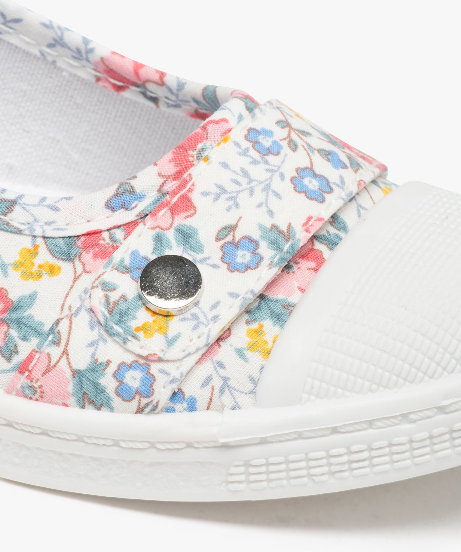 Ballerines fille en toile avec bout renforcé rose | GEMO