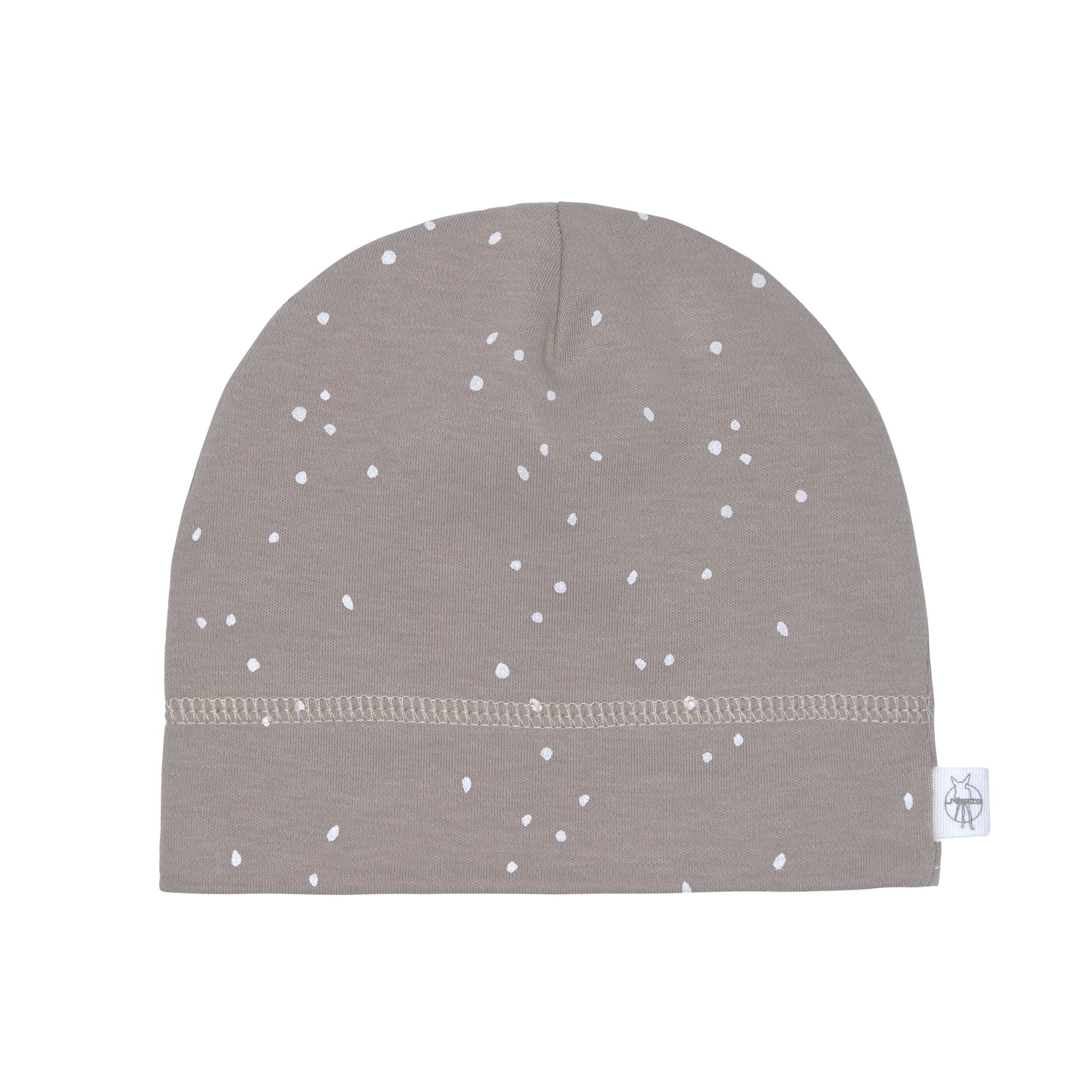 Beanie Baby - Bio Baumwolle, Punkte, Grau