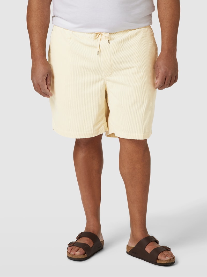 PLUS SIZE Shorts mit elastischem Bund in beige