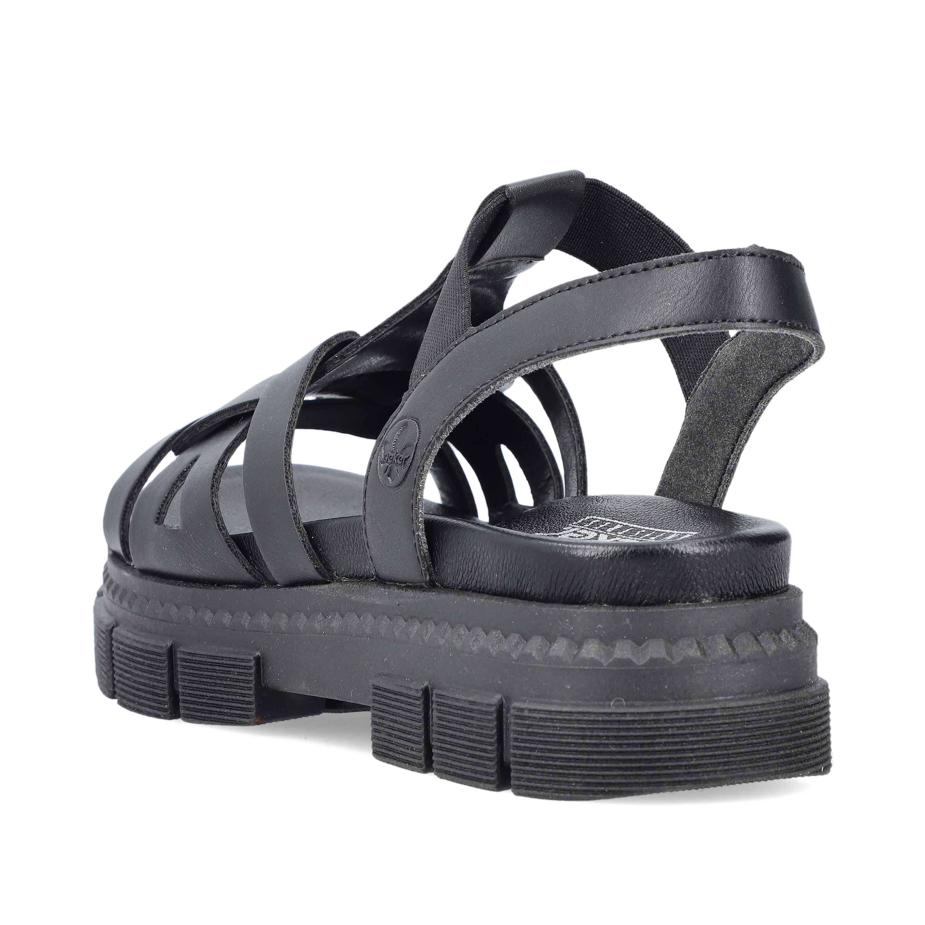 Rieker Damen Riemchensandalen asphaltschwarz