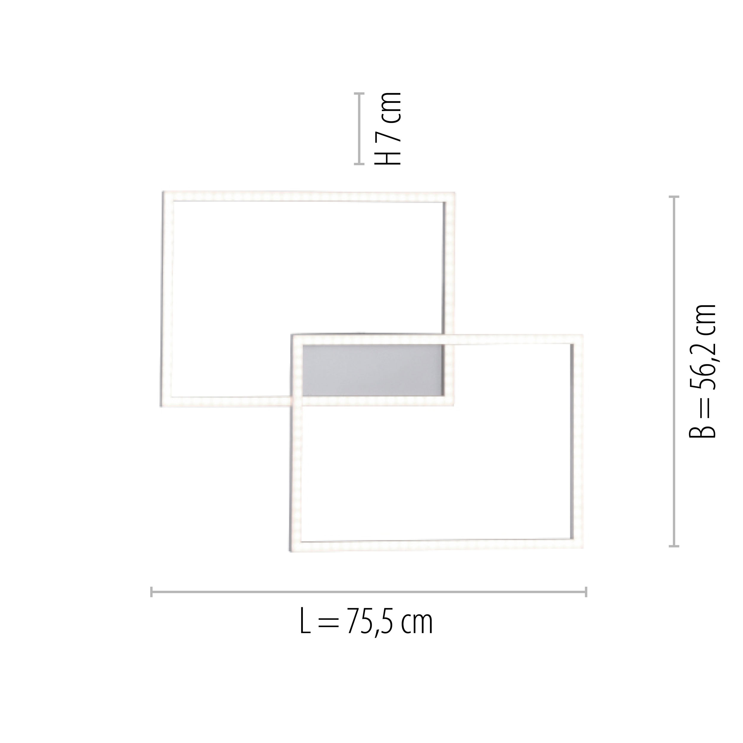 JUST LIGHT.LED-Deckenleuchte 2flg