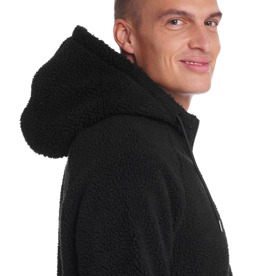 Herren Hoodie aus Teddyfleece