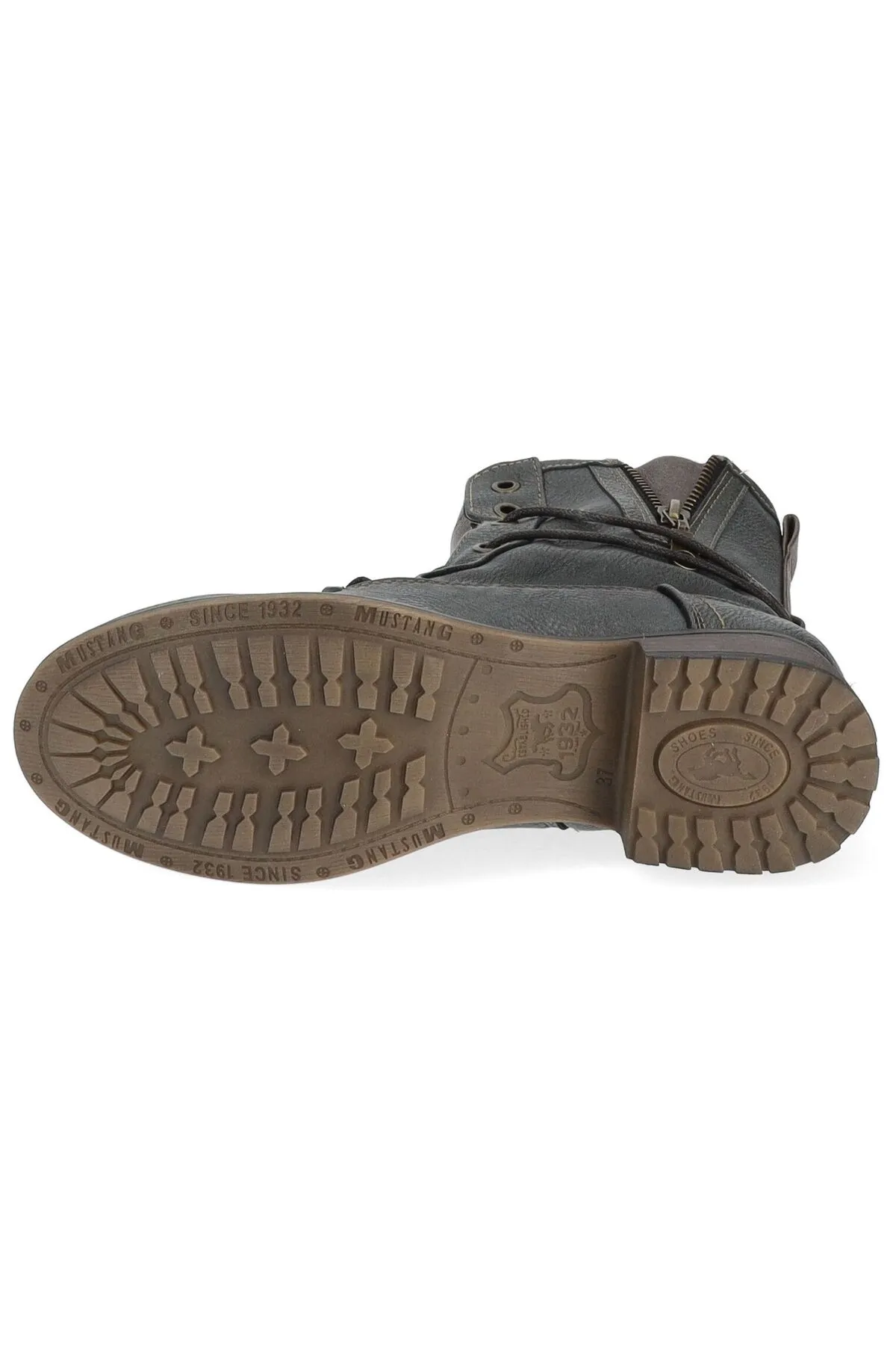 Mustang  Stiefelette - Grau - Blockabsatz