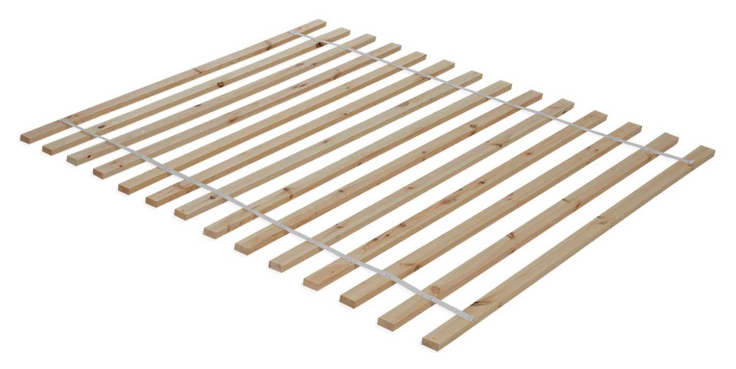 Rollrost , 140 x 200 cm, Fichten- und Kieferlatten,, Home4You, mit Textilband, rollbar