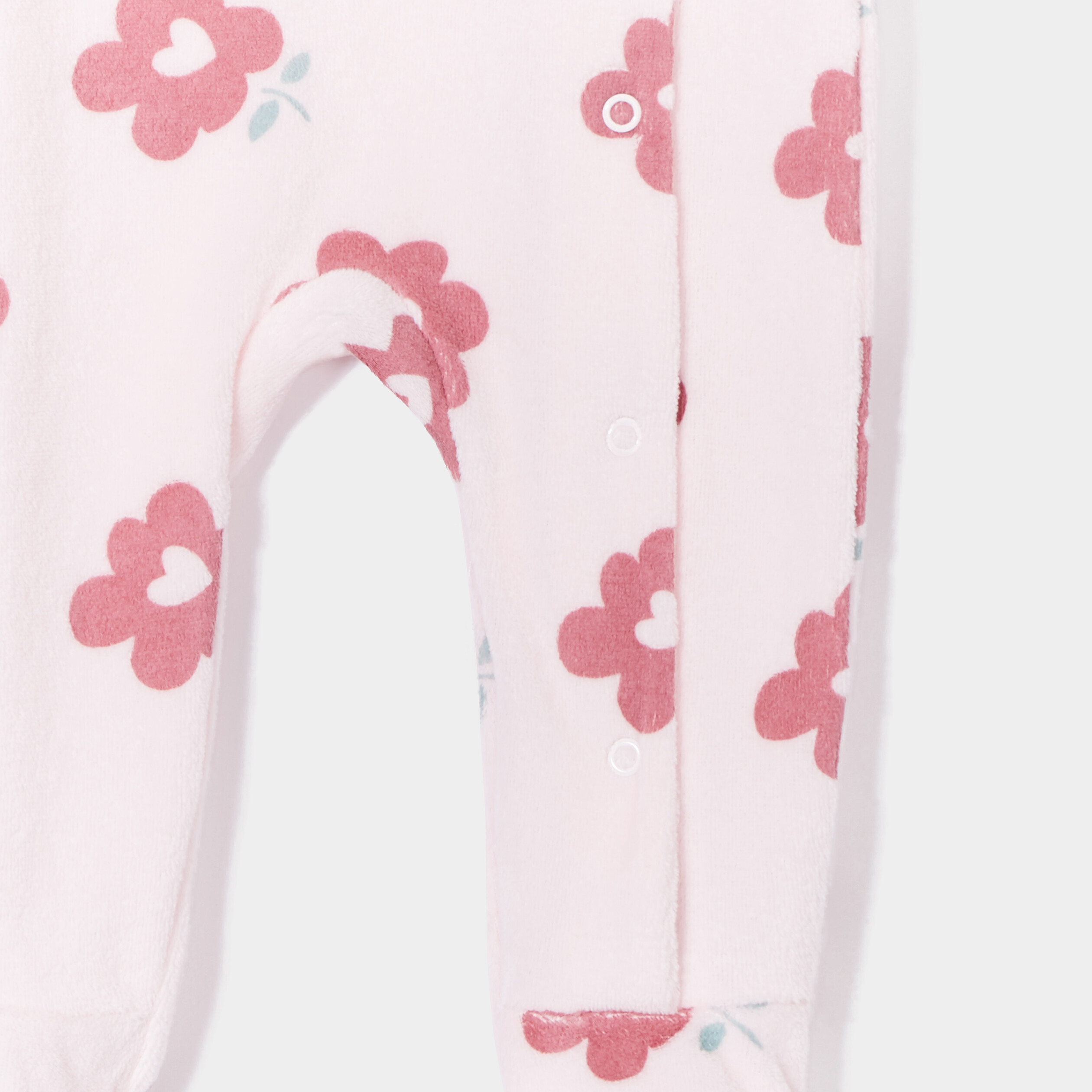 Dors-bien manches longues boutonné rose clair mixte | La Halle