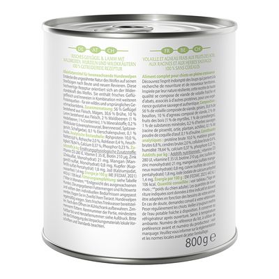 Wolf of Wilderness Adult 6 x 800 g - Mit viel frischem Geflügel