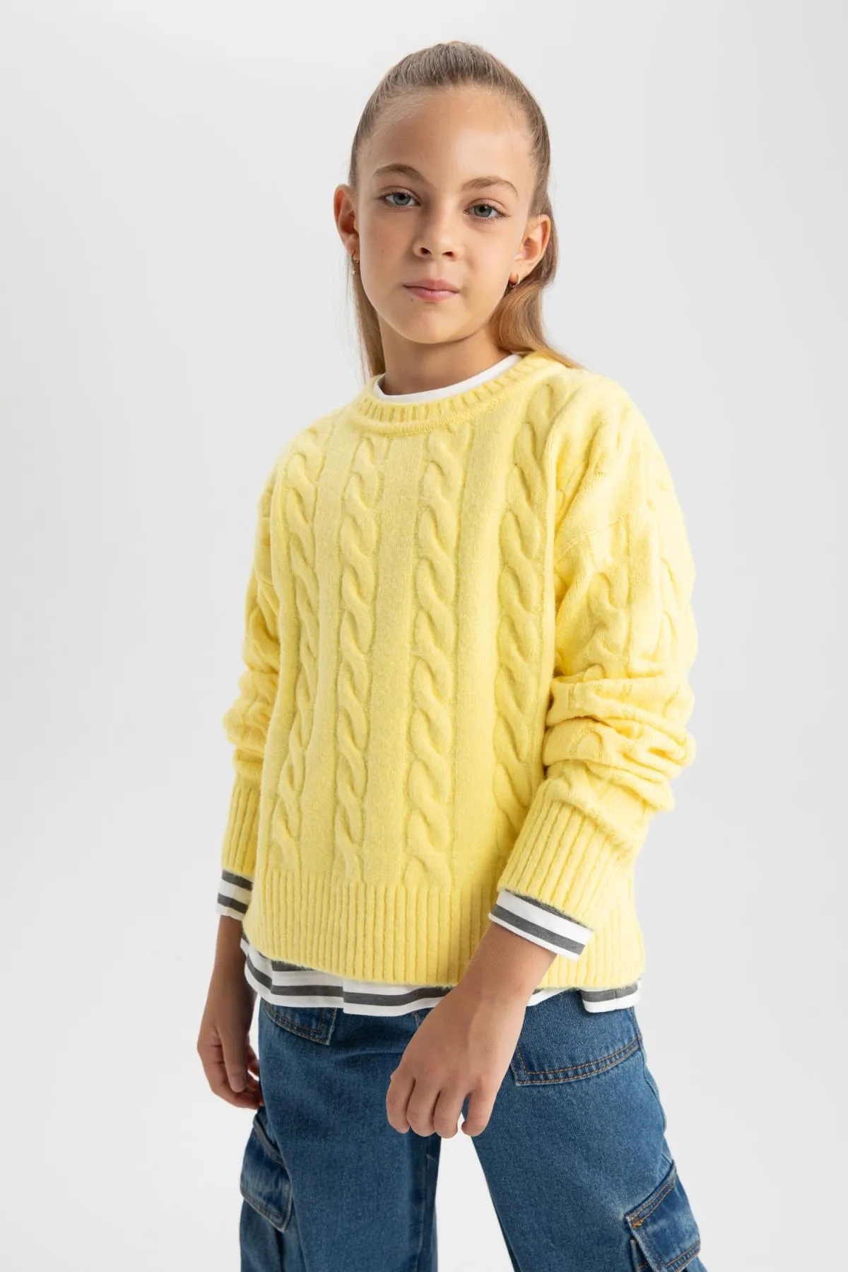 DeFacto  Pullover mit Rundhalsausschnitt für Mädchen B1556a823wn