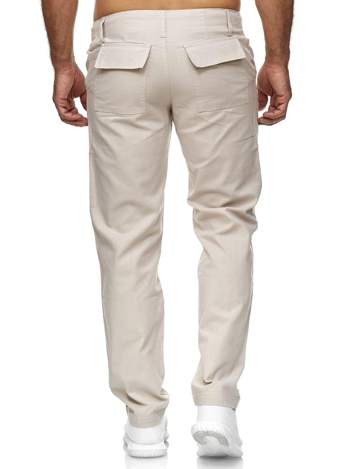 RESLAD Stoffhose Baumwollhose in beige günstig kaufen