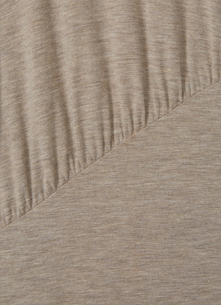 Reiss Ana top in wool blend with ruffles and mixed design