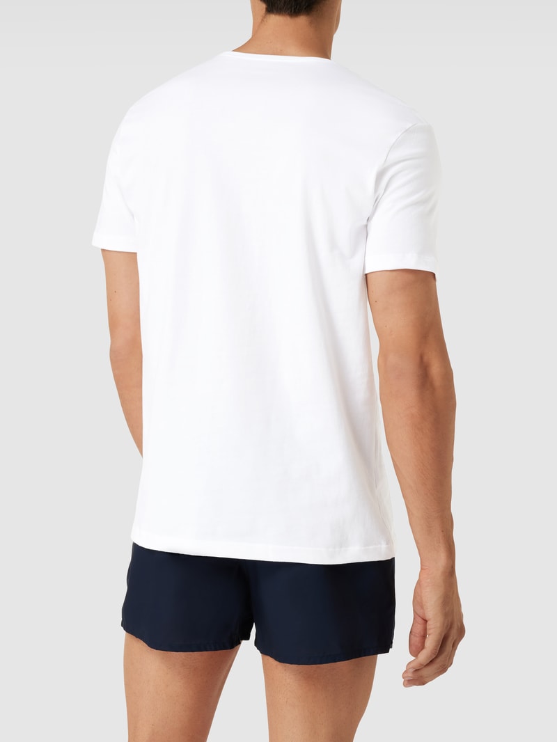 T-Shirt mit Rundhalsausschnitt im 2er-Pack Modell 'ComfortS' in weiß