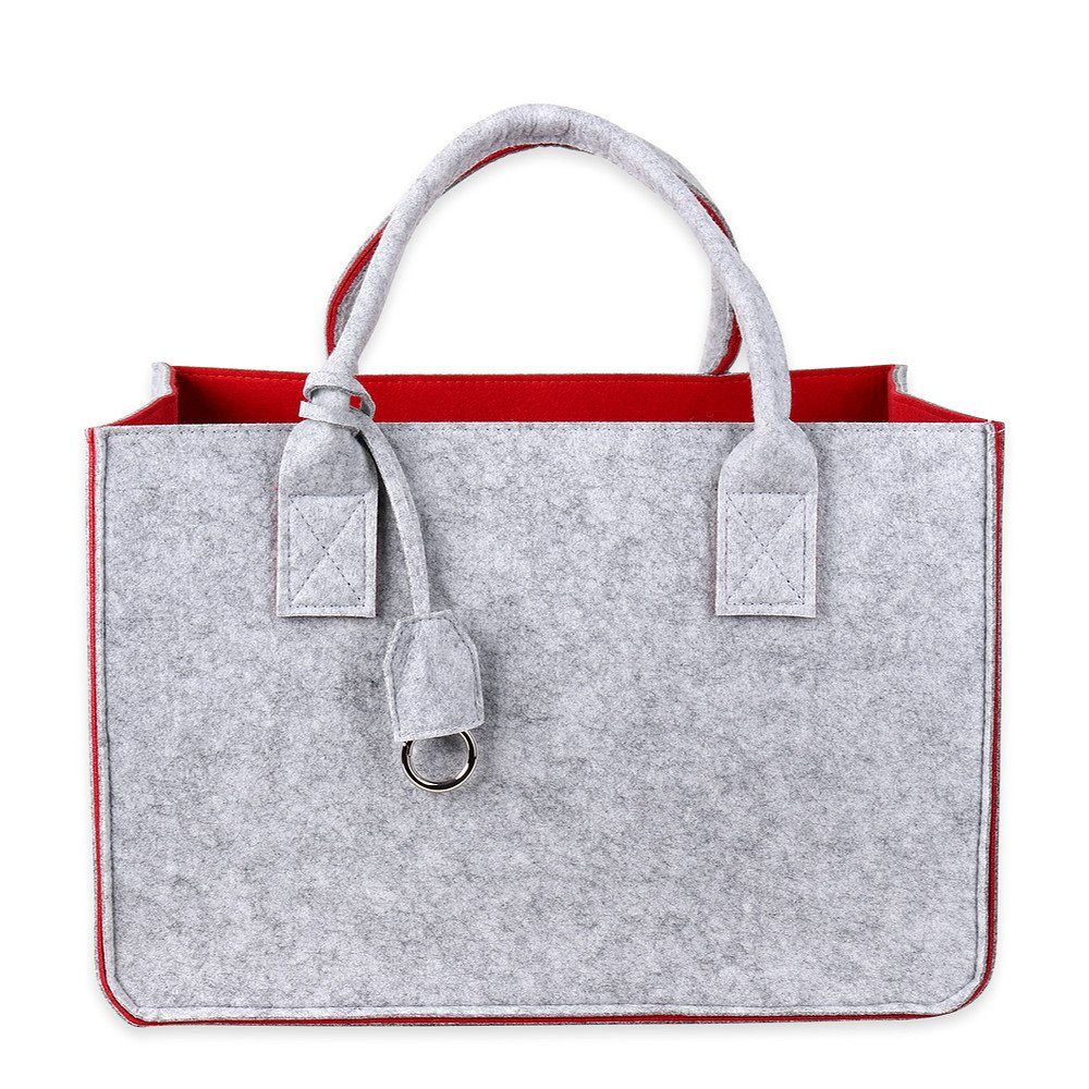 Schramm Henkeltasche Schramm® Filztasche in 7 Farben 40x27x27cm Kaminholztasche Einkaufstasche Aufbewahrungstasche Filz Tasche Filztaschen