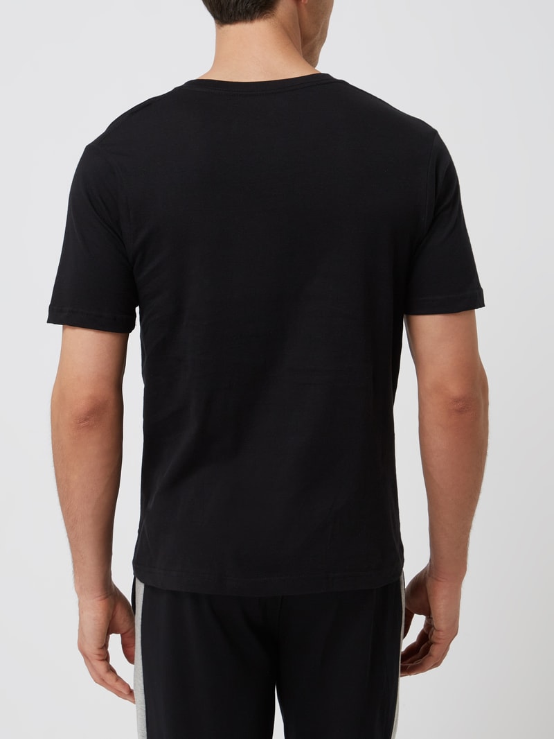 T-Shirt aus Baumwolle im 2er-Pack Modell 'Aiden' in schwarz