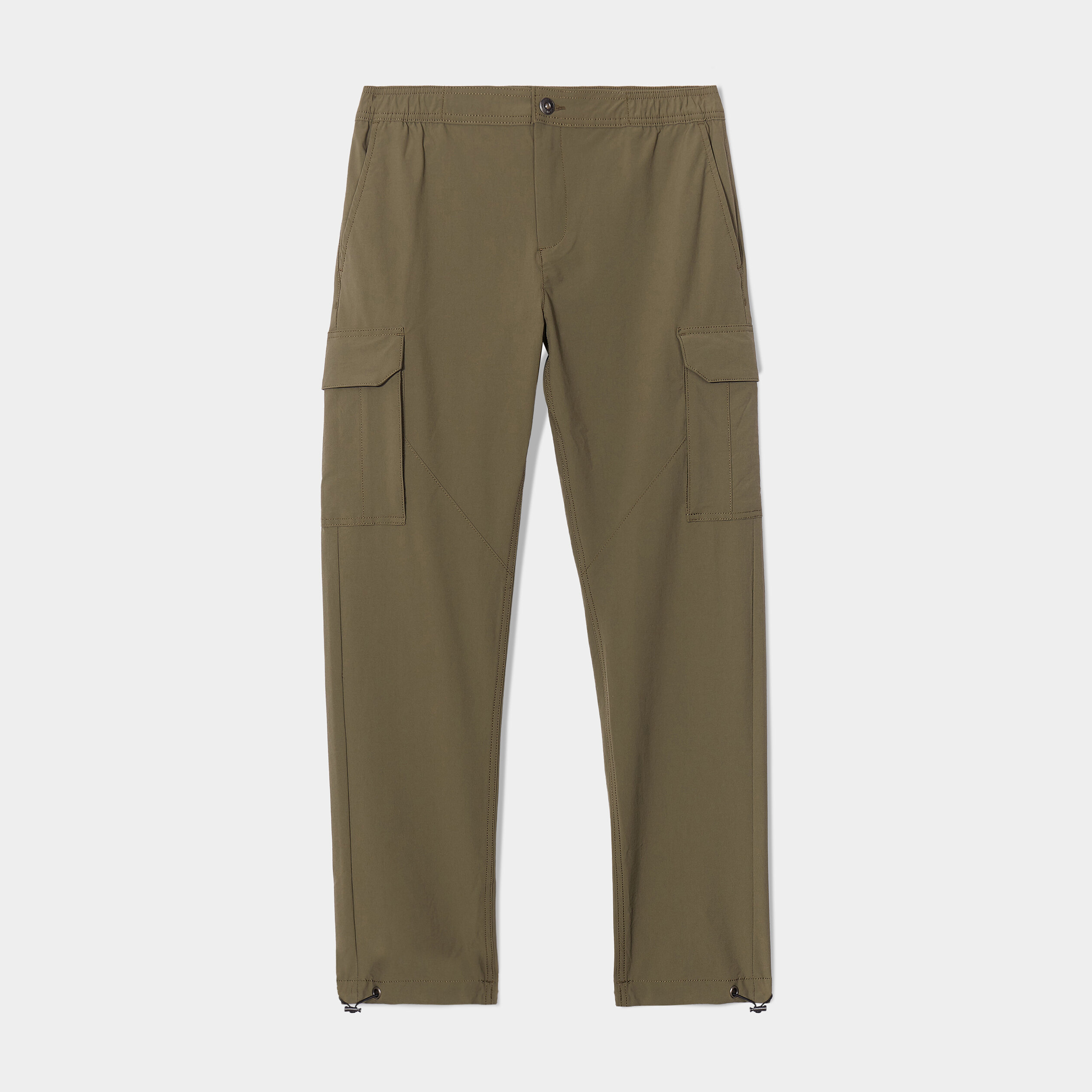 Pantalon cargo stretch vert kaki homme | La Halle