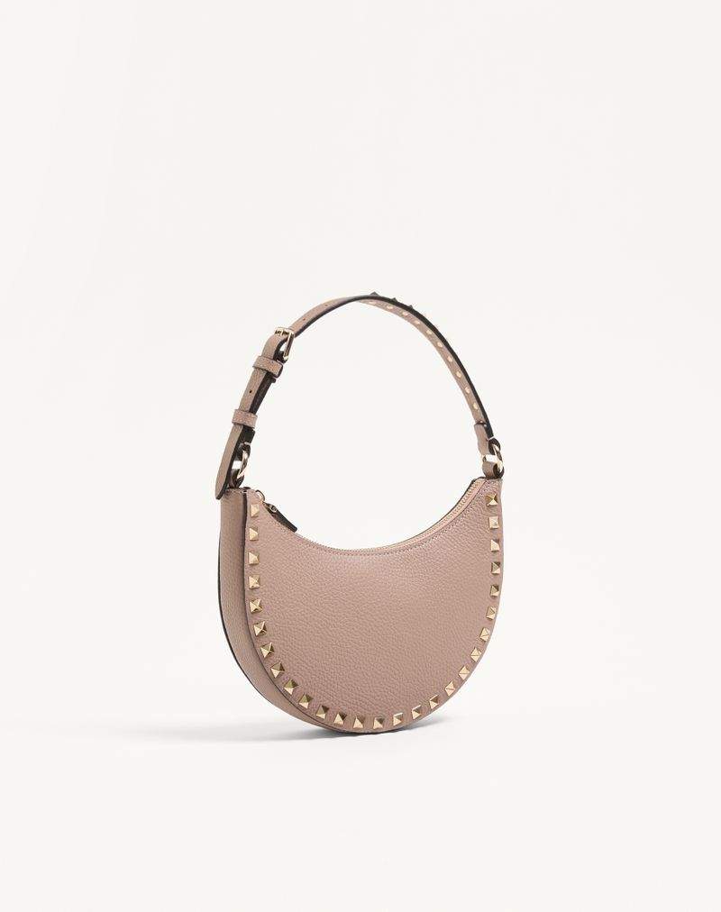Mini Rockstud Hobo-taske i kornet kalveskind