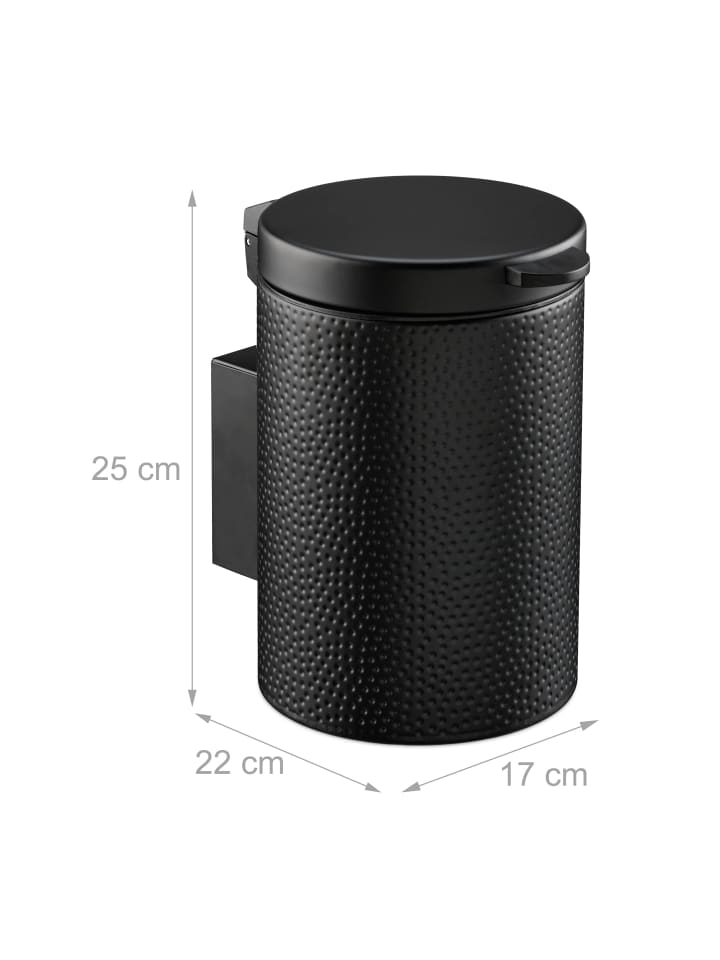 relaxdays Kosmetikeimer in Schwarz - 3 Liter günstig kaufen onesize