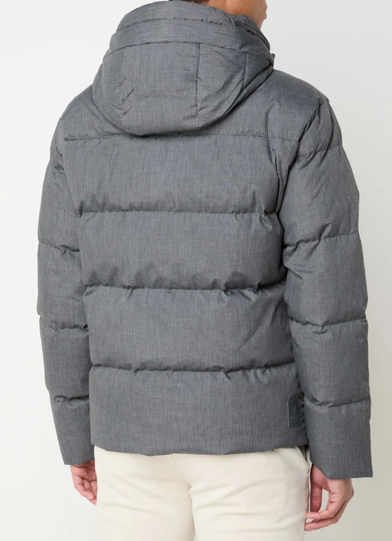 Boggi Milano down-filled puffer jacket with detachable collar