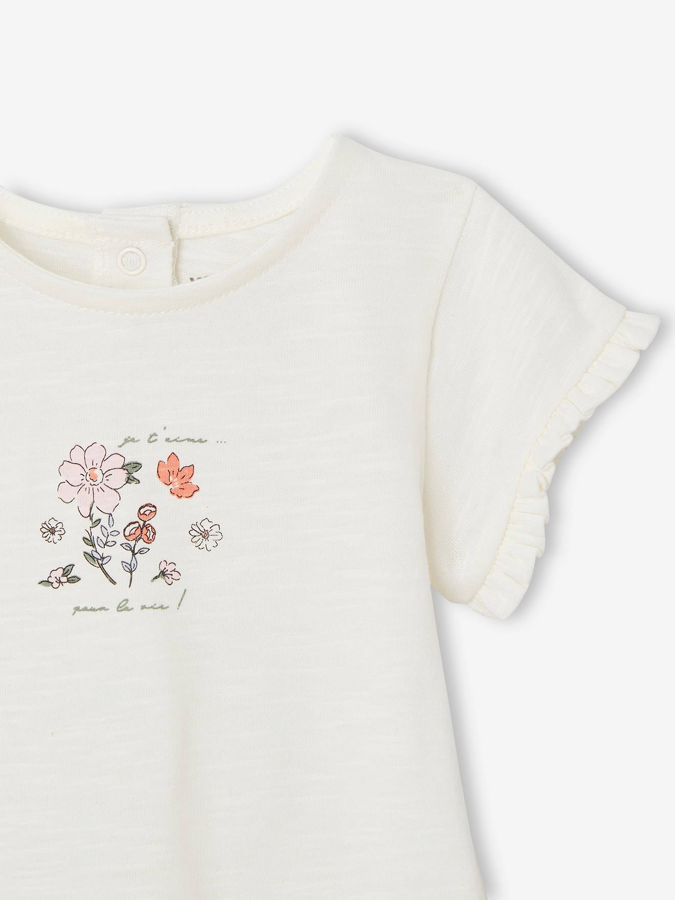 Vertbaudet 2er-Pack Baby T-Shirts aus Bio-Baumwolle - rosa