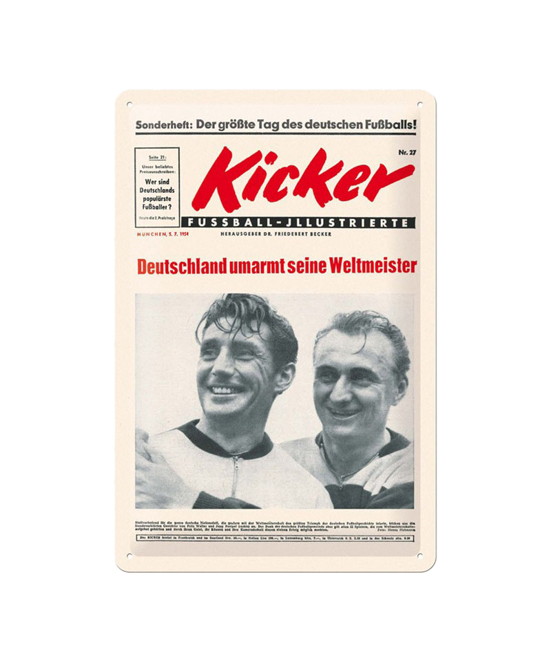 kicker Retro-Blechschild 1954