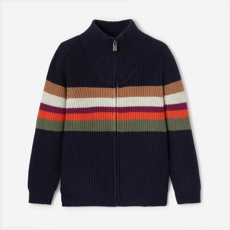 Cardigan garçon rayures marine bleu Catimini