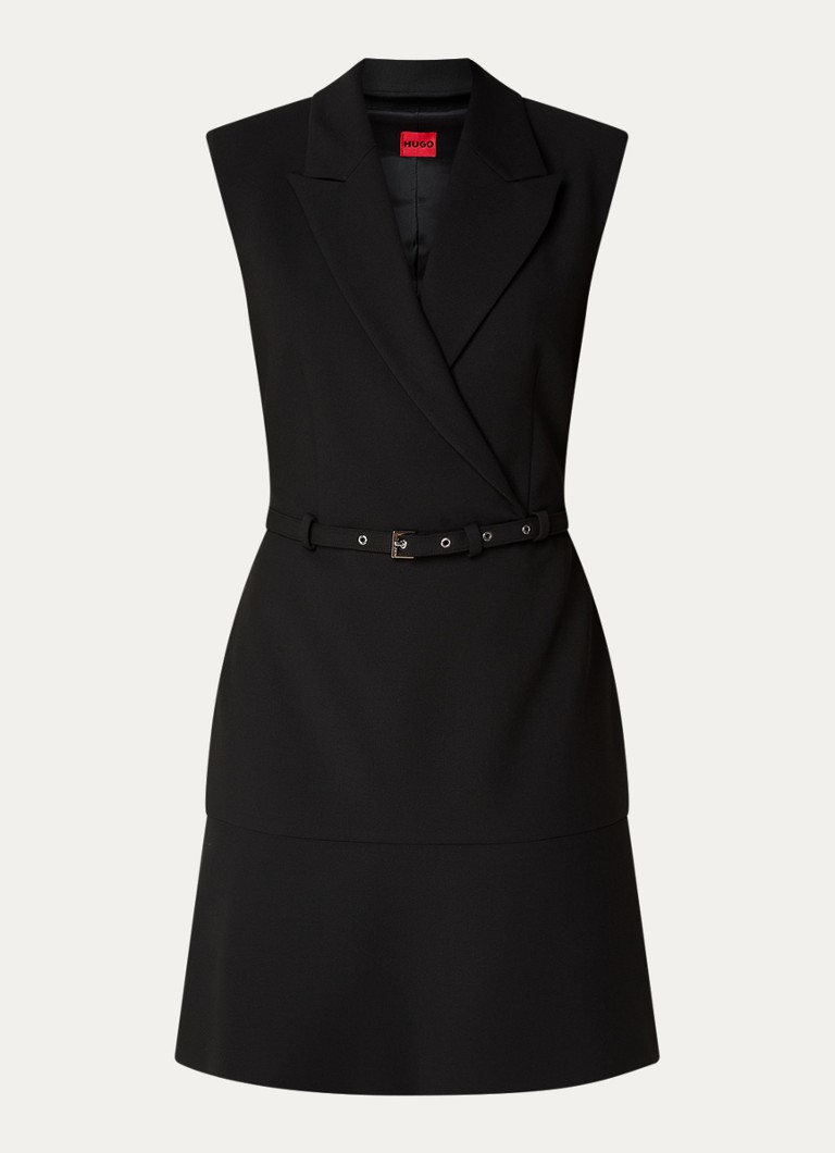 Vestido blazer corto Kamilan de HUGO BOSS con cinturón y hombreras