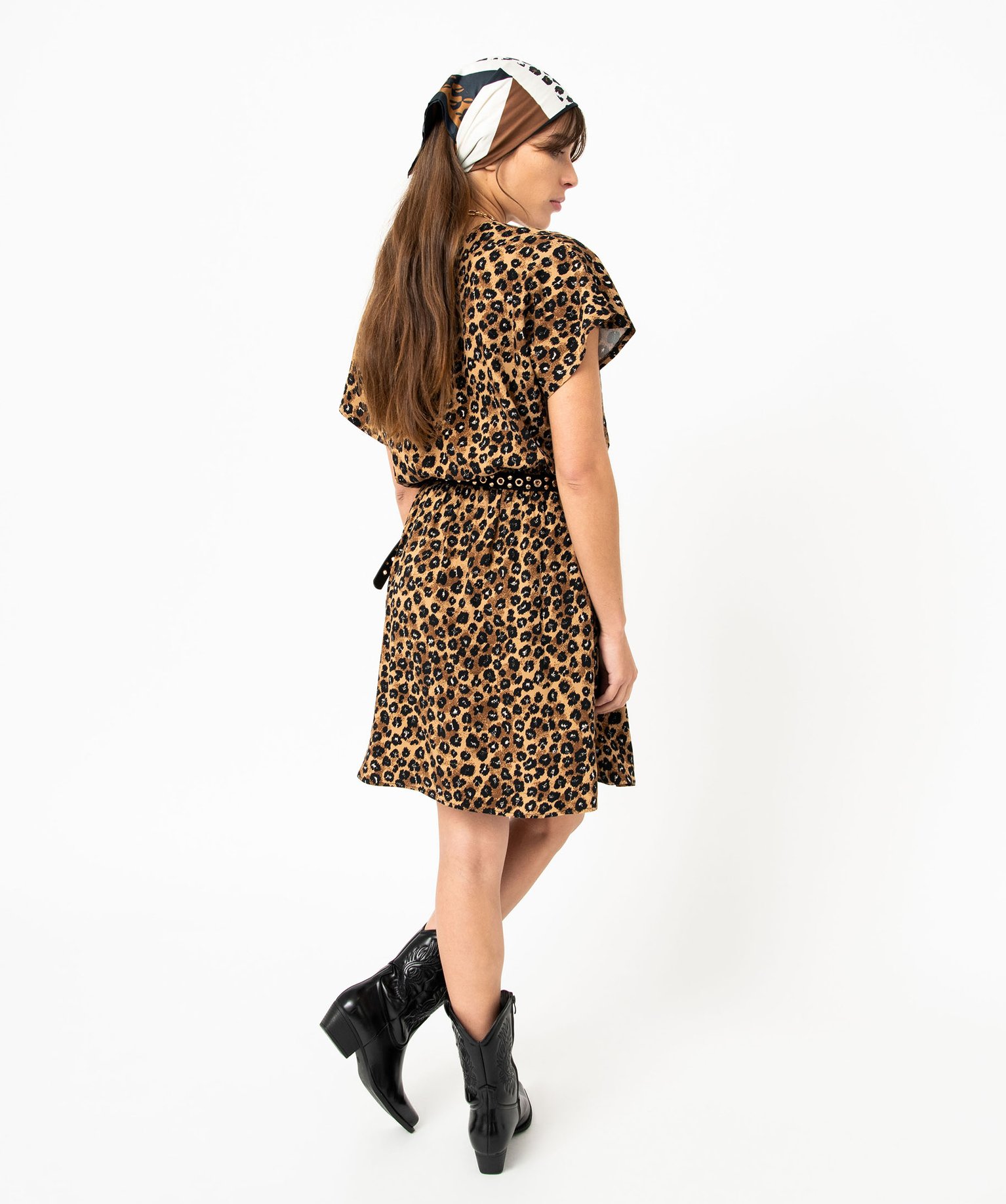 Robe cintrée courtes à imprimé léopard femme imprime | GEMO