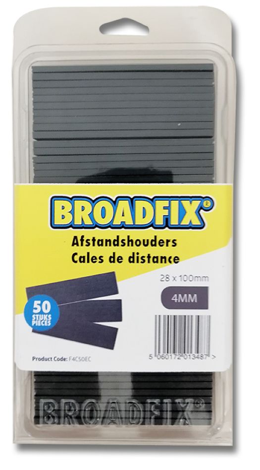 Ploché podložky BROADFIX F4C50EC 100x28mm, 4mm, 50 kusov