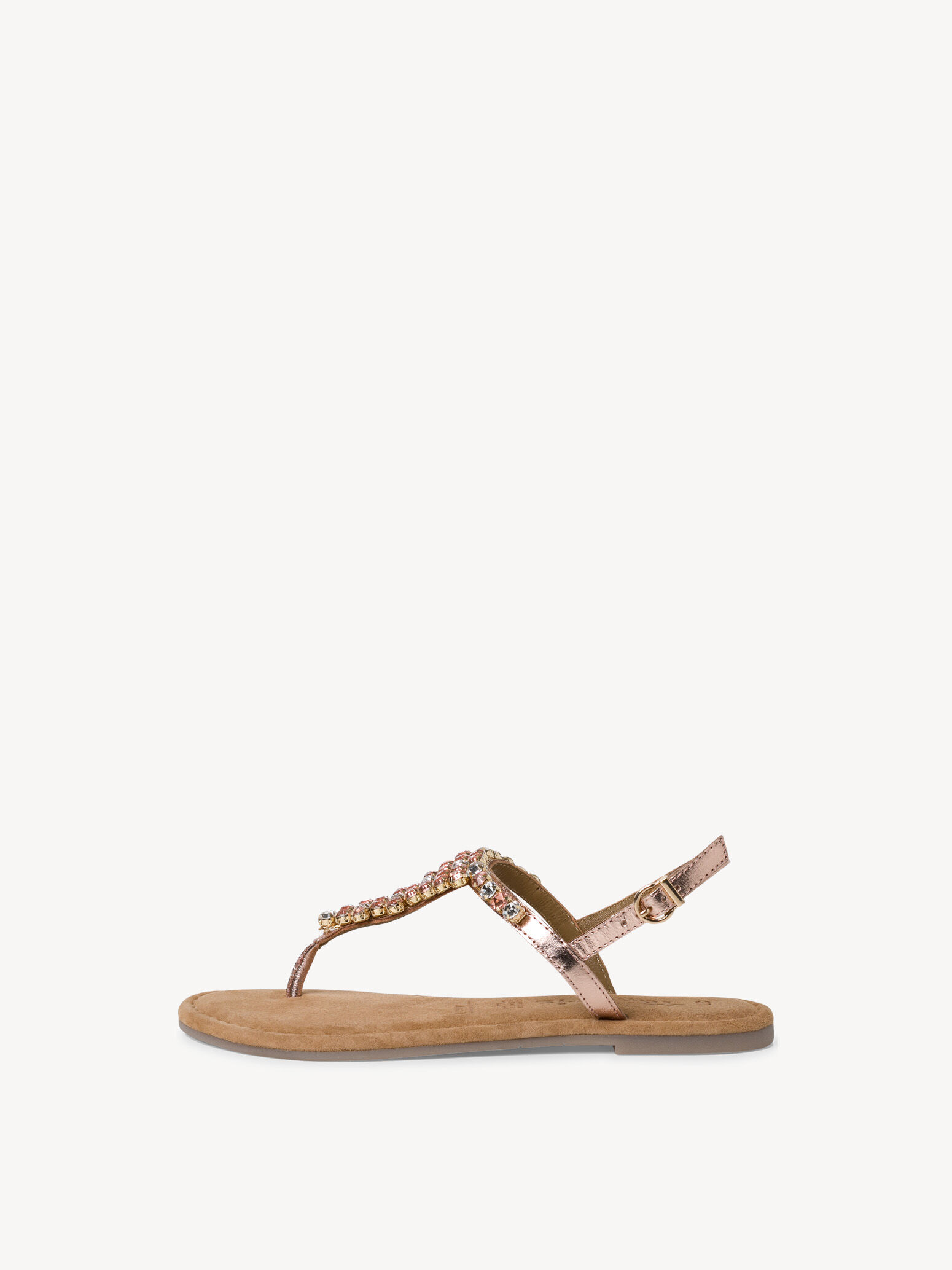 Sandale en cuir - métallique