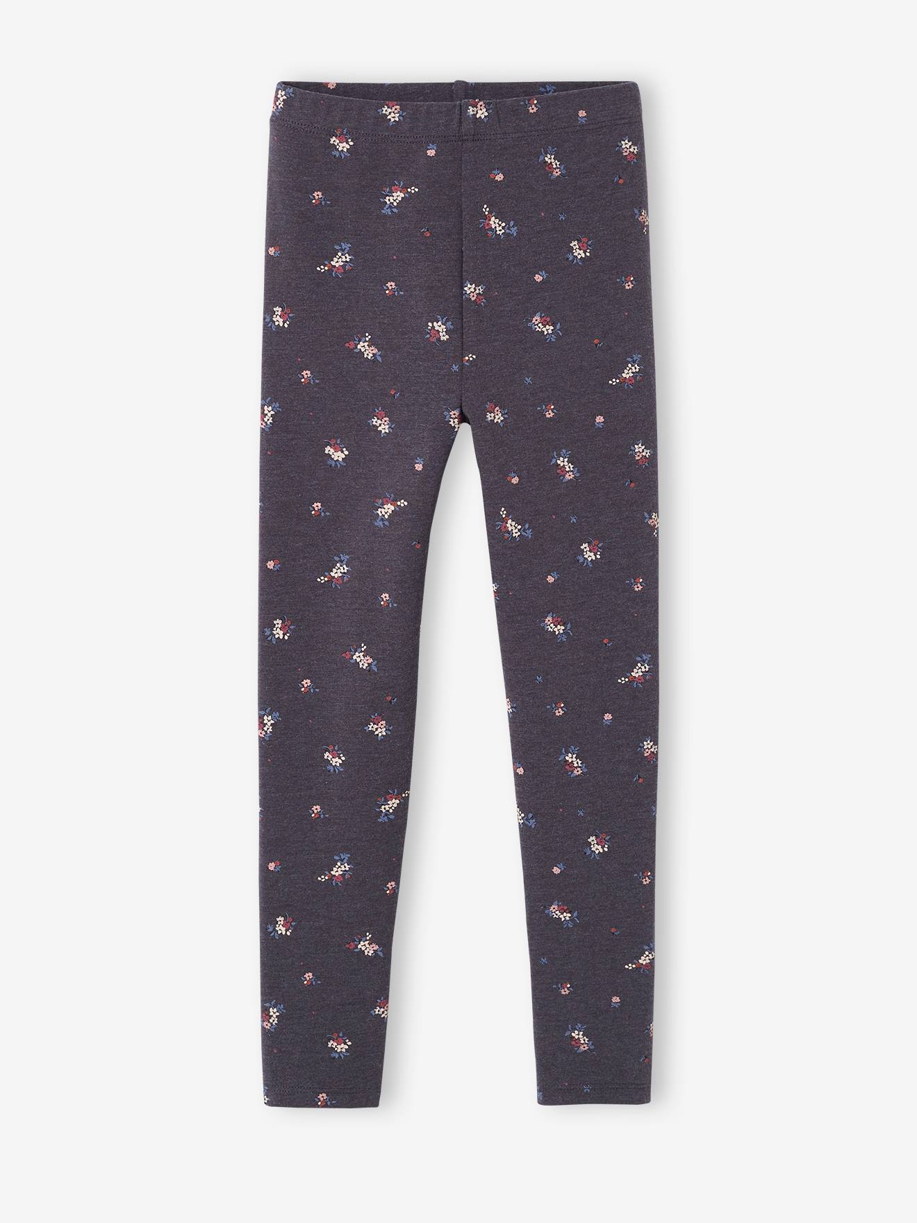 Legging fille imprimé vert de gris