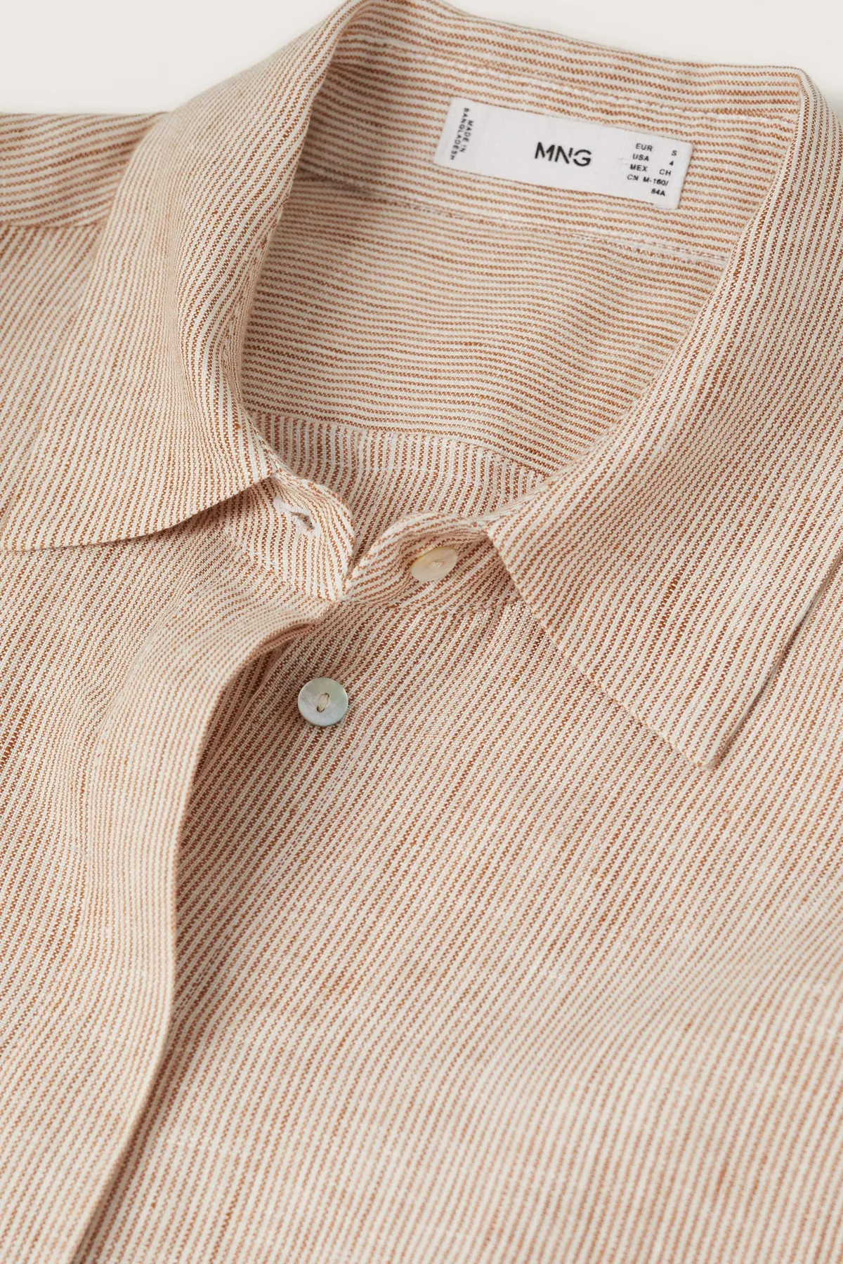 MANGO  Hemd - Braun - Regular Fit