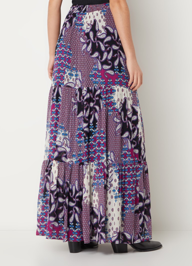 ba&sh  Brooke maxi rok in zijdeblend met paisley dessin