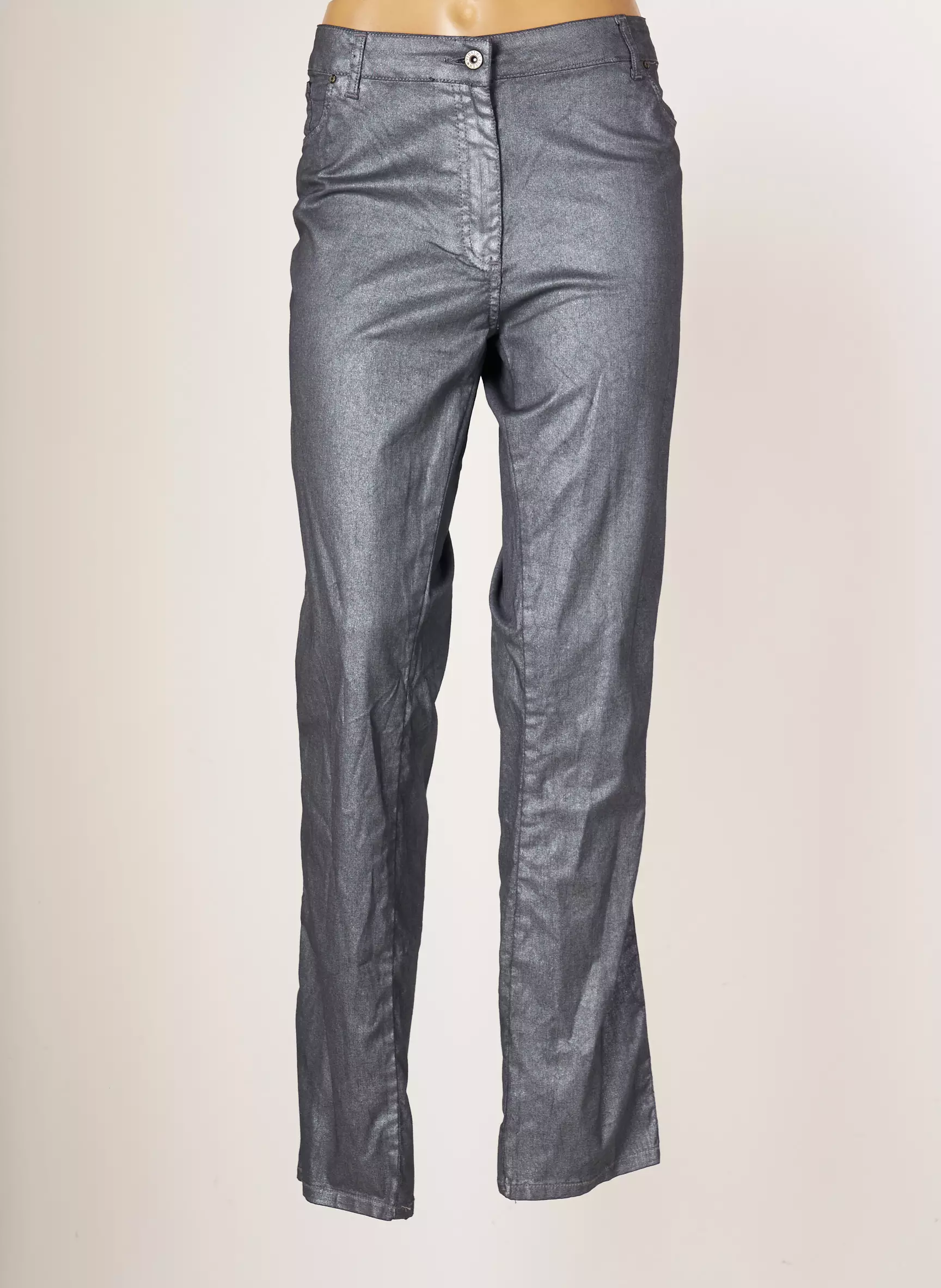Lauren Vidal Pantalons Droits Femme couleur gris
