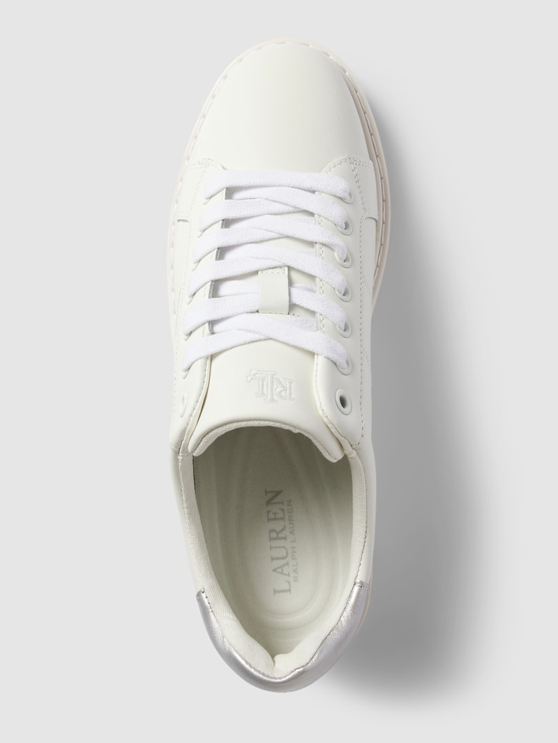 Sneaker aus Leder mit Label-Detail Modell 'ANGELINE' in weiß
