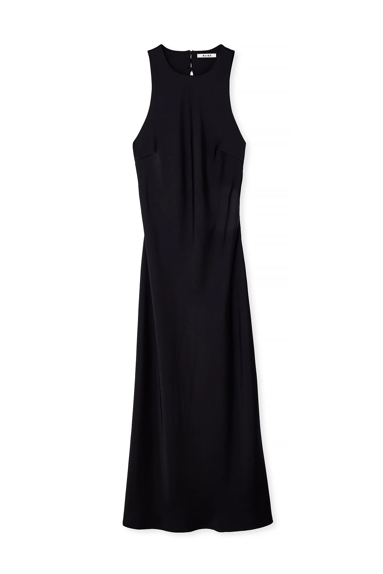 Midikleid aus Satin mit offenem Rücken