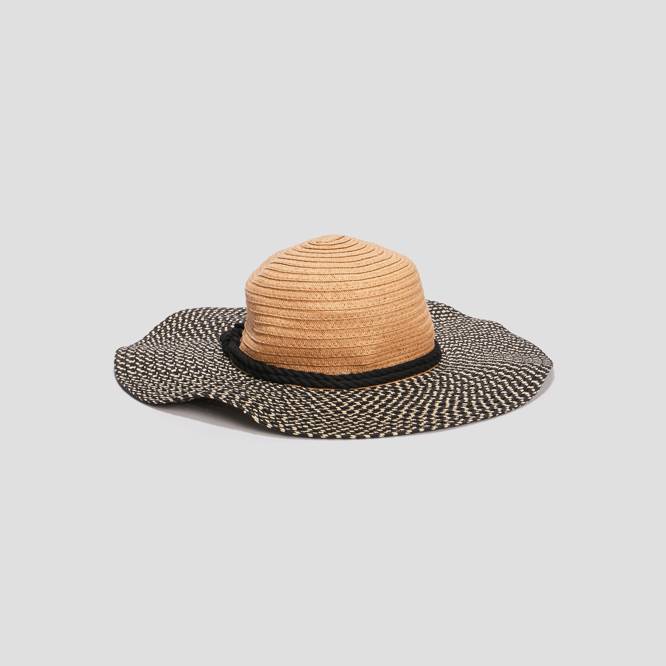 Chapeau capeline tressé multicolore femme | La Halle