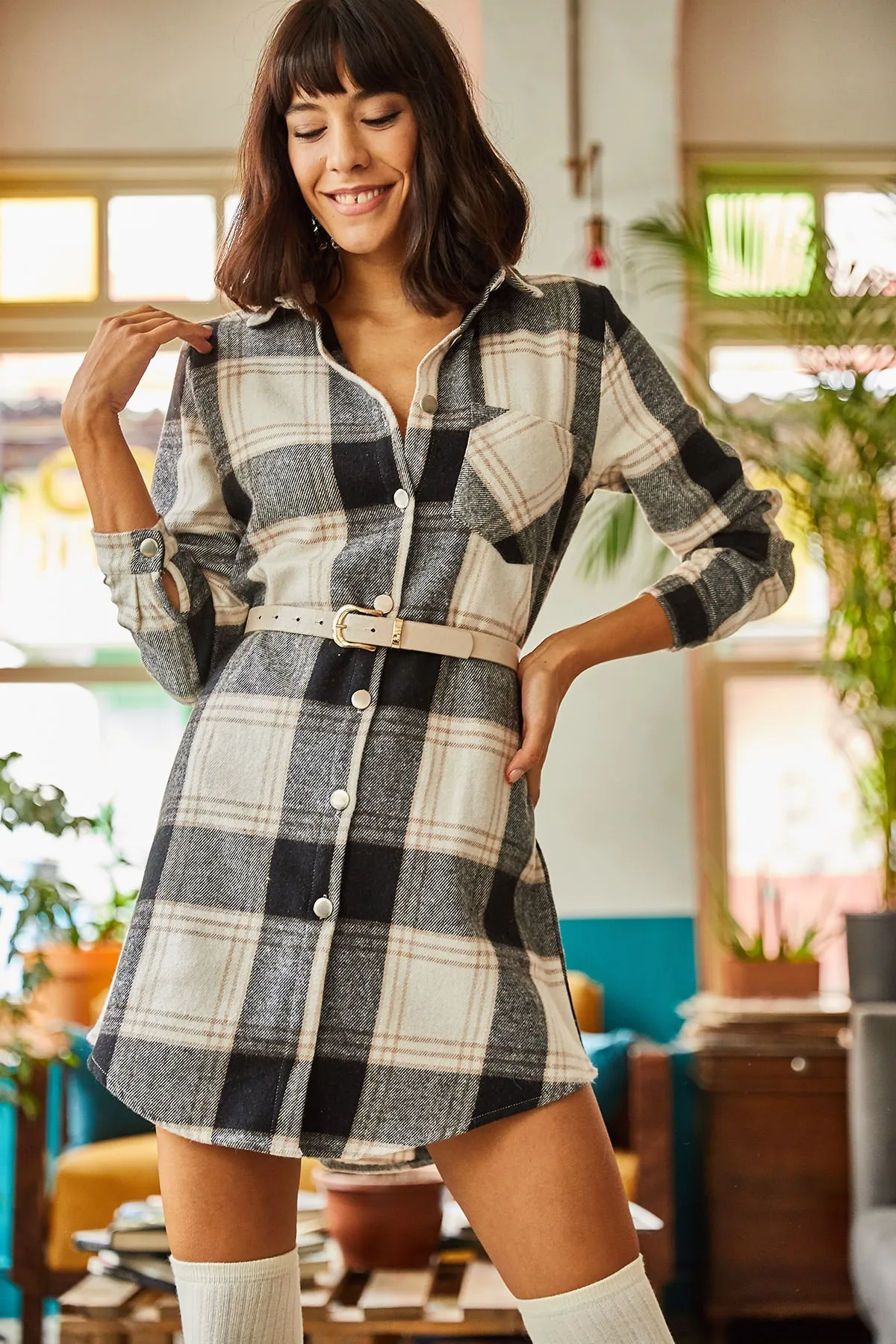 Olalook  Tunika - Ecru - Regular Fit