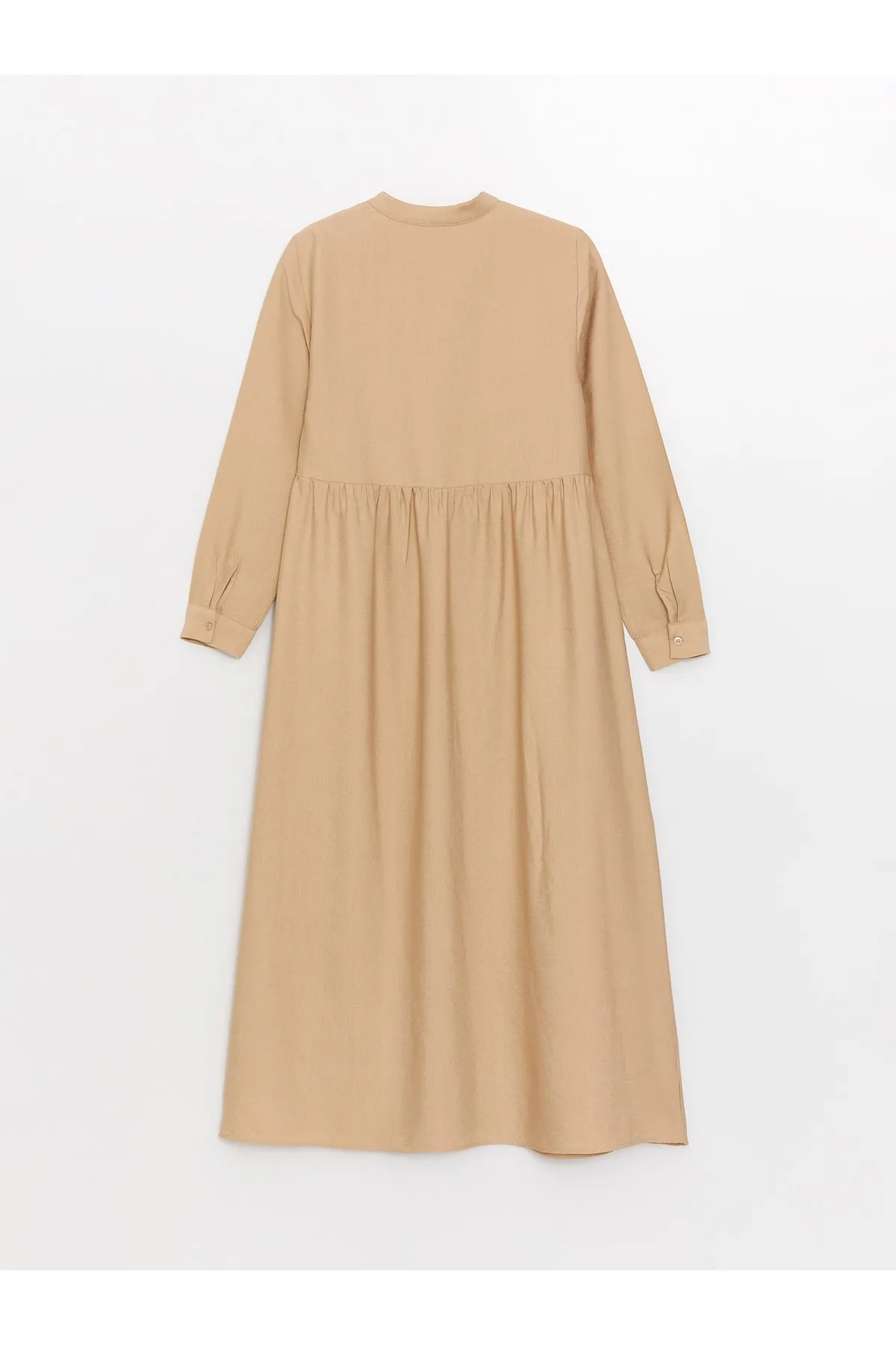 LC Waikiki  Prächtiges, gerades, langärmliges Damenkleid mit Kragen