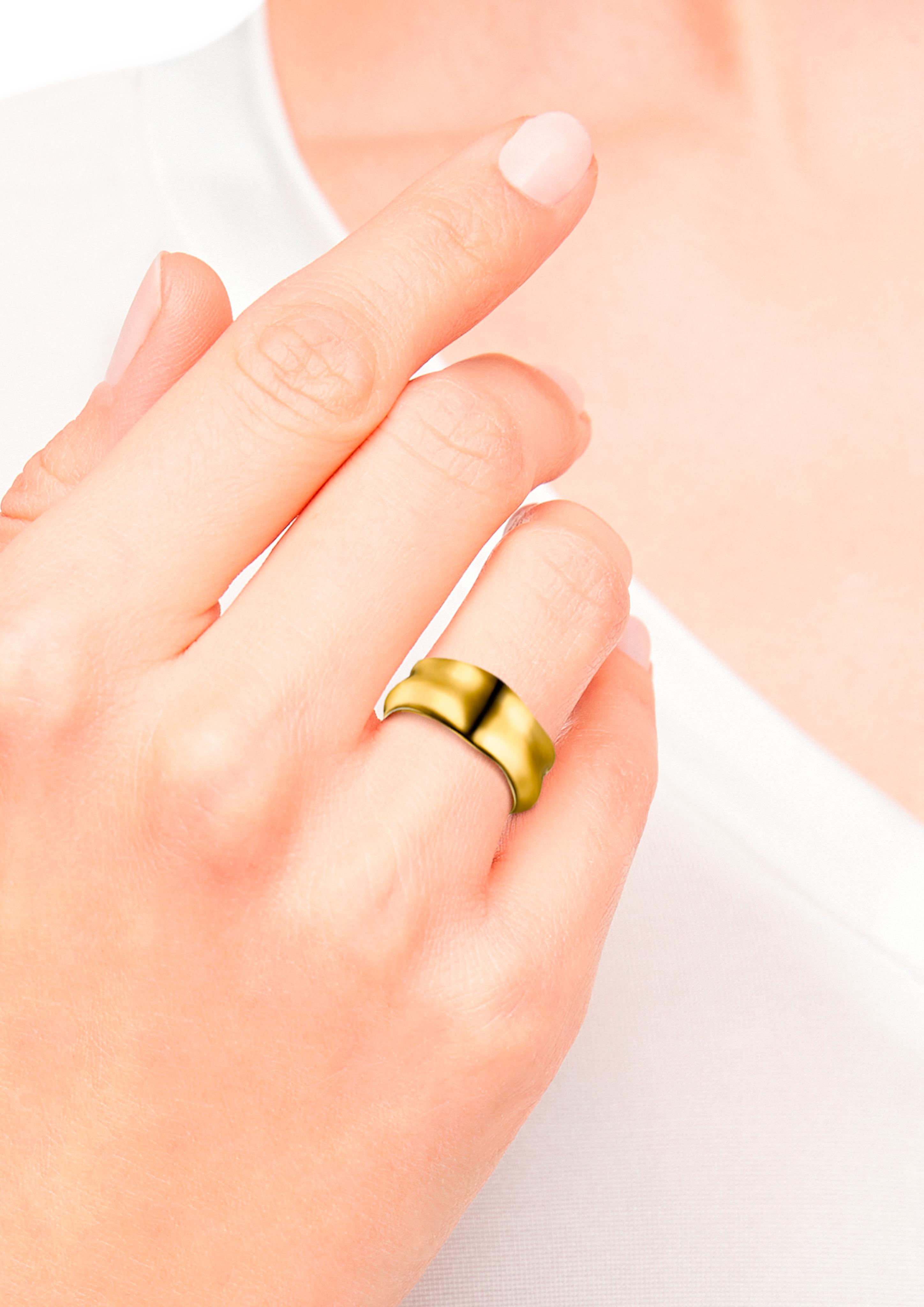Breiter Ring IP Gold beschichtet  6006403-19B0