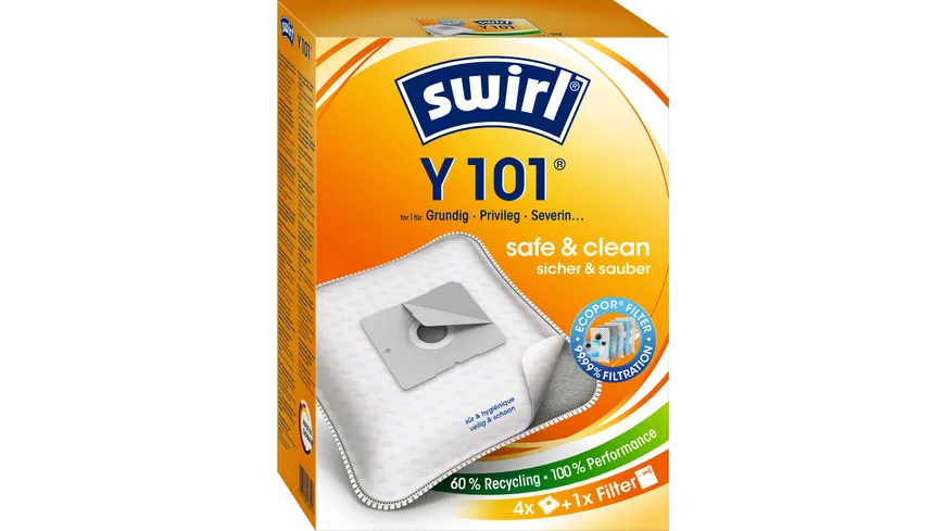 Swirl® Y 101 Staubsaugerbeutel EcoPor®