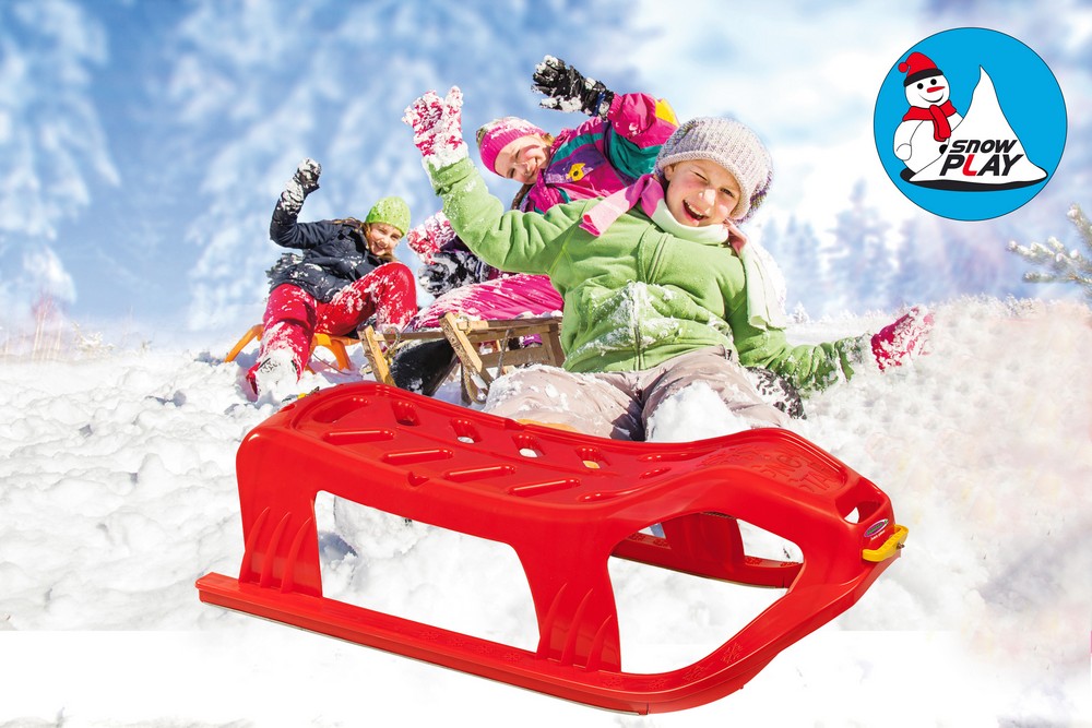 Jamara e.K. JAMARA-461120-Snow Play Schlitten Snow-Star 90cm rot