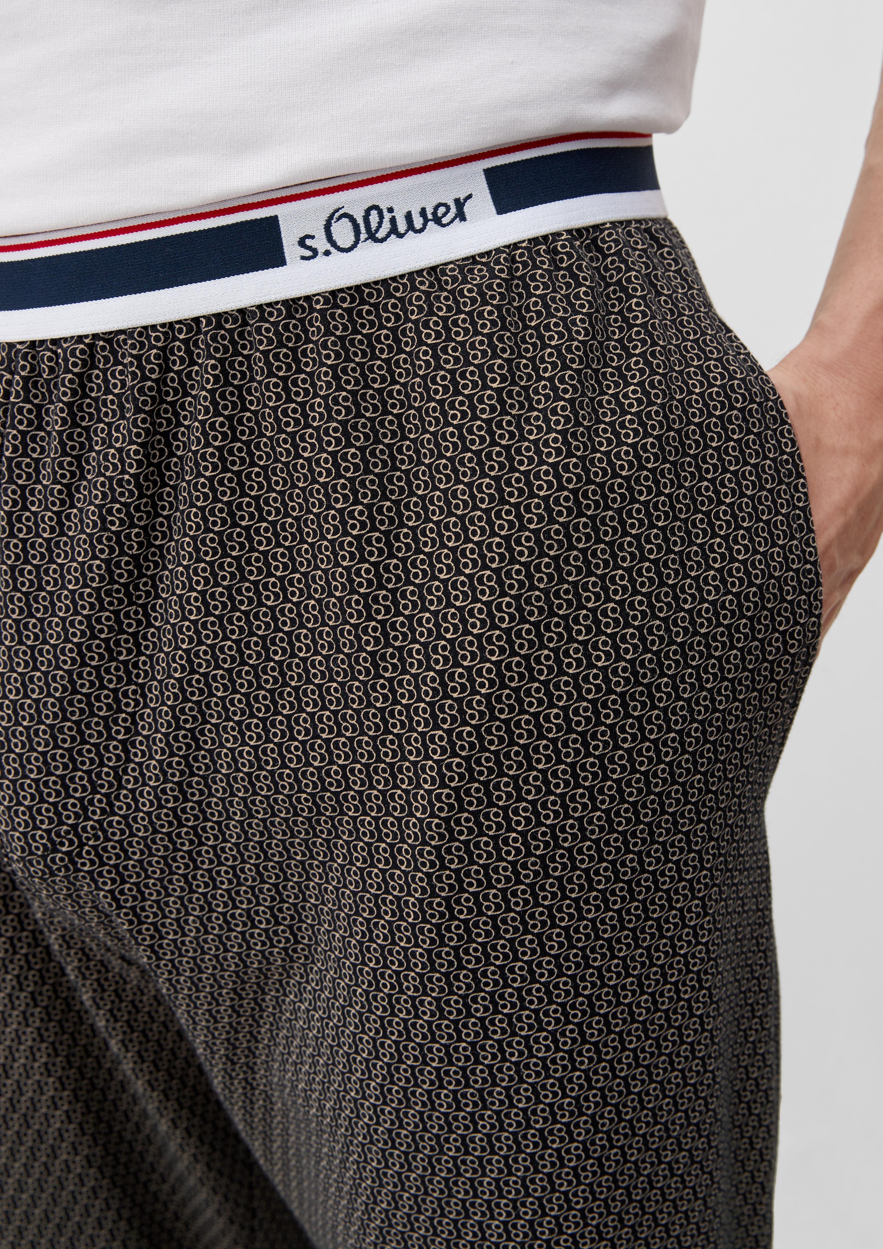 Lange Pyjamahose mit Allover-Print  6008421-99A3