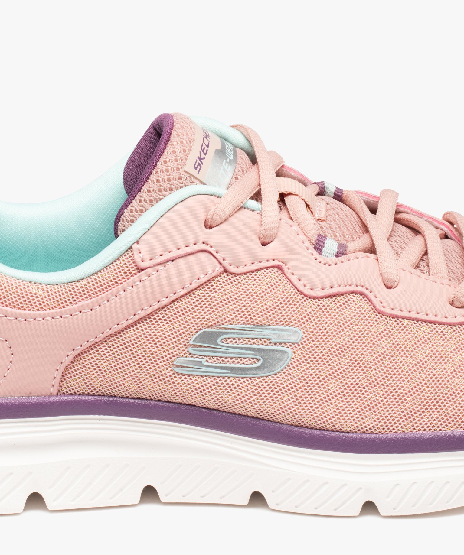 Baskets femme running à paillettes - Skechers rose | GEMO