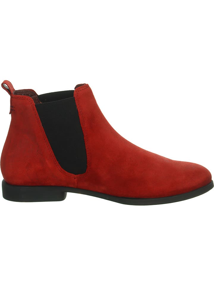 Think! Leder-Chelsea-Boots in Rot günstig kaufen
