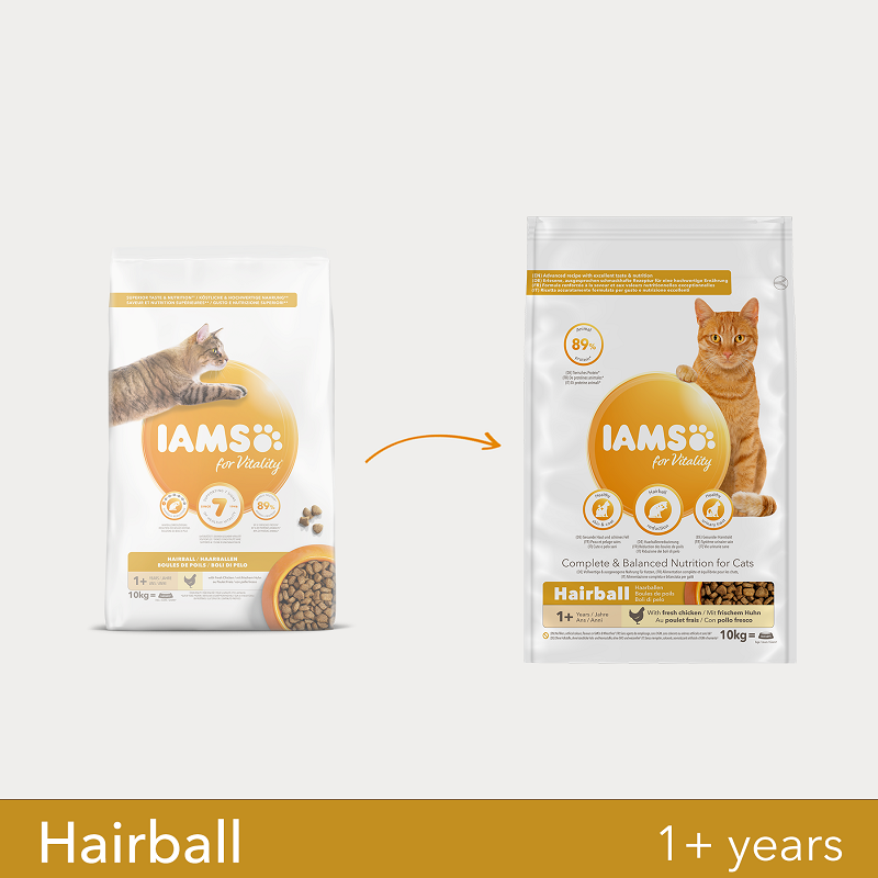 IAMS Trockenfutter IAMS Vitality Adult Hairball Huhn 10 kg