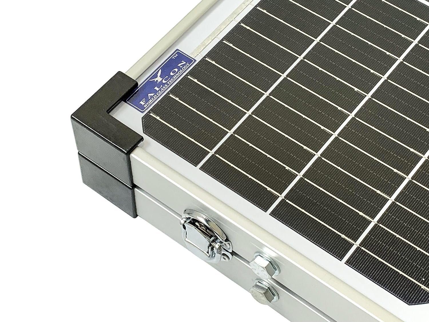 Falcon Solaranlage Falcon 130W Solarmodul faltbar mit Bluetooth MPPT-Regler Monokristalli