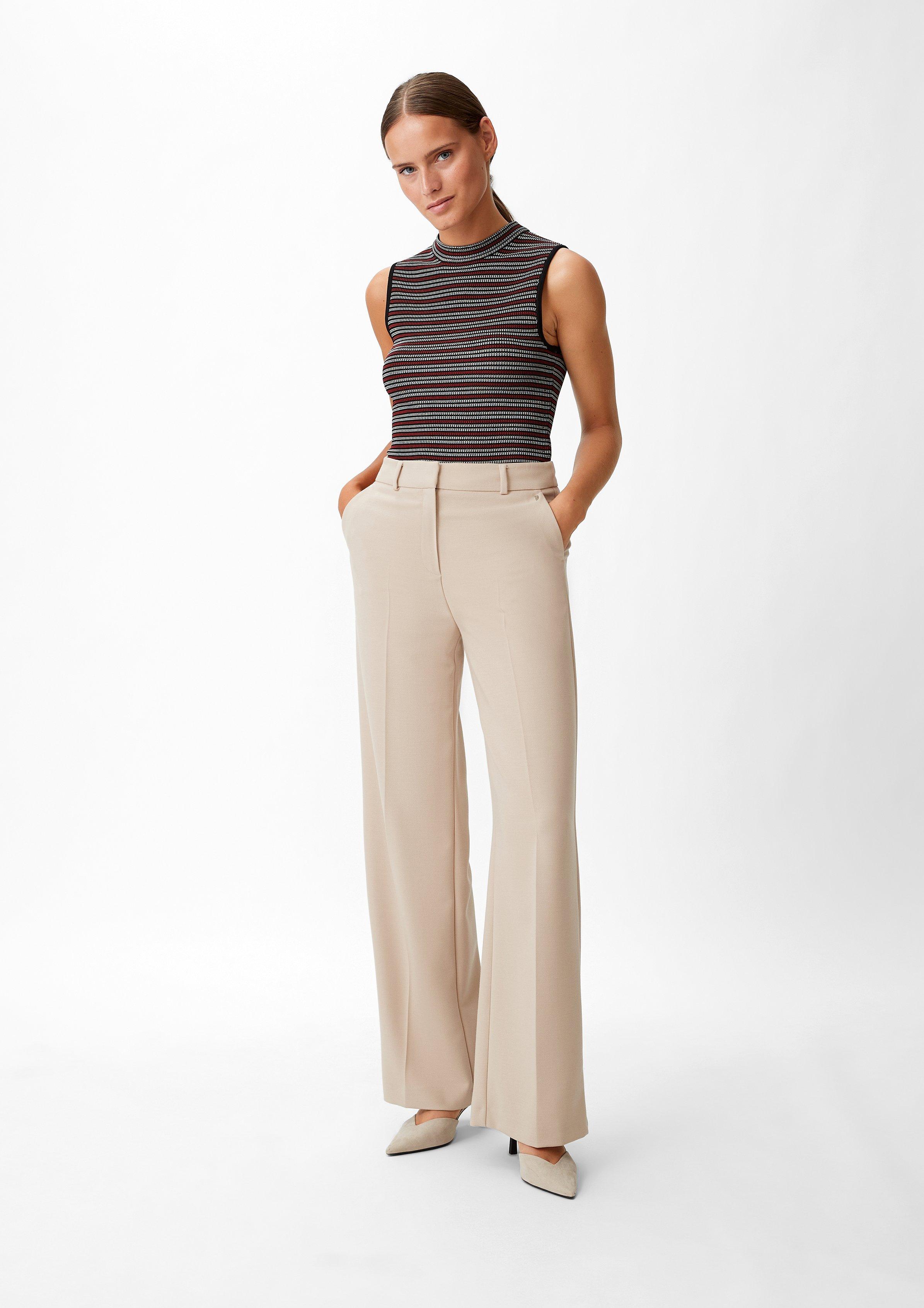 Regular: Hose aus Viskosemix - beige